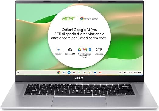 Acer Chromebook 315 | 15.6" FHD | MediaTek Kompanio 540 | 8 GB RAM DDR5