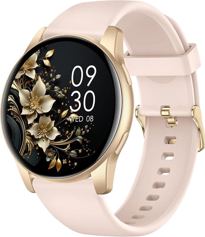 AcclaFit Smartwatch Uomo Donna con Chiamate Bluetooth, Orologio Fitness Rotondo da 1,38" con 147+ Modalità Sportive, Cardiofrequenzimetro, Sonno, IP68 Impermeabile, Compatibile con Android iOS