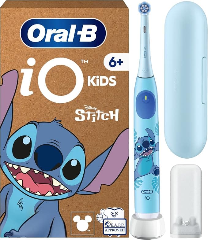 Oral-B Spazzolino Elettrico iO Kids 6+, 1 Testina, Custodia, Azzurro